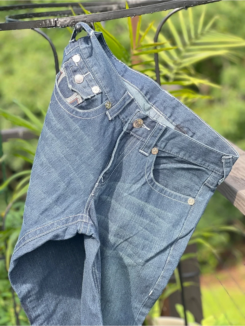 True Religion Men’s 32x32 Button Fly Bootcut Blue Jeans
